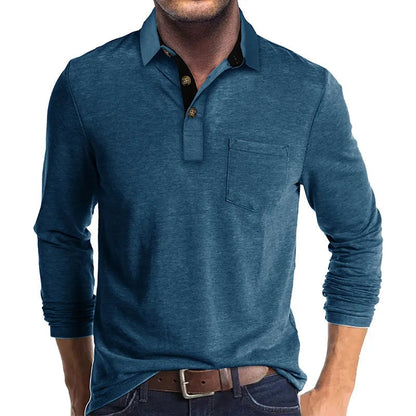 Herren Langarmhemd Slim Fit Klassisch