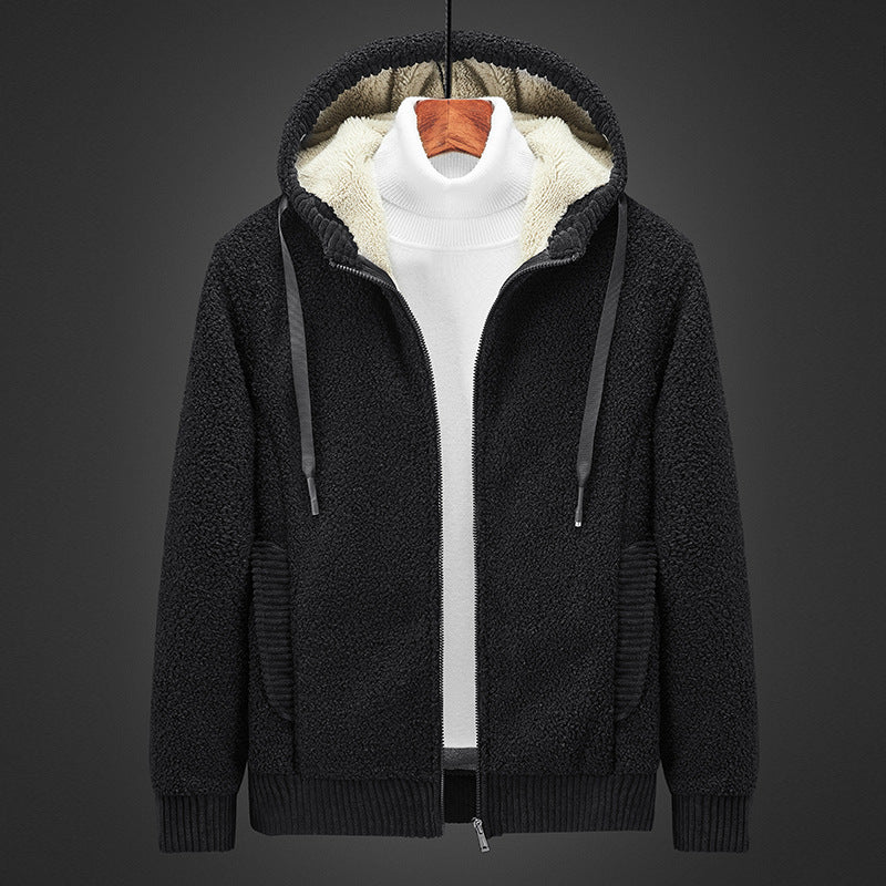Herren Fleece-Kapuzenpullover Gefüttert Warm