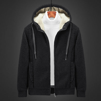 Herren Fleece-Kapuzenpullover Gefüttert Warm