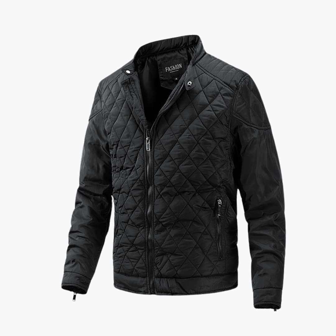 Herren Steppjacke Warme Übergangsjacke Elegant Schwarz - Norvielle