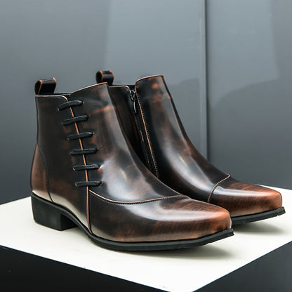 Herren Lederstiefel Elegantes Leder