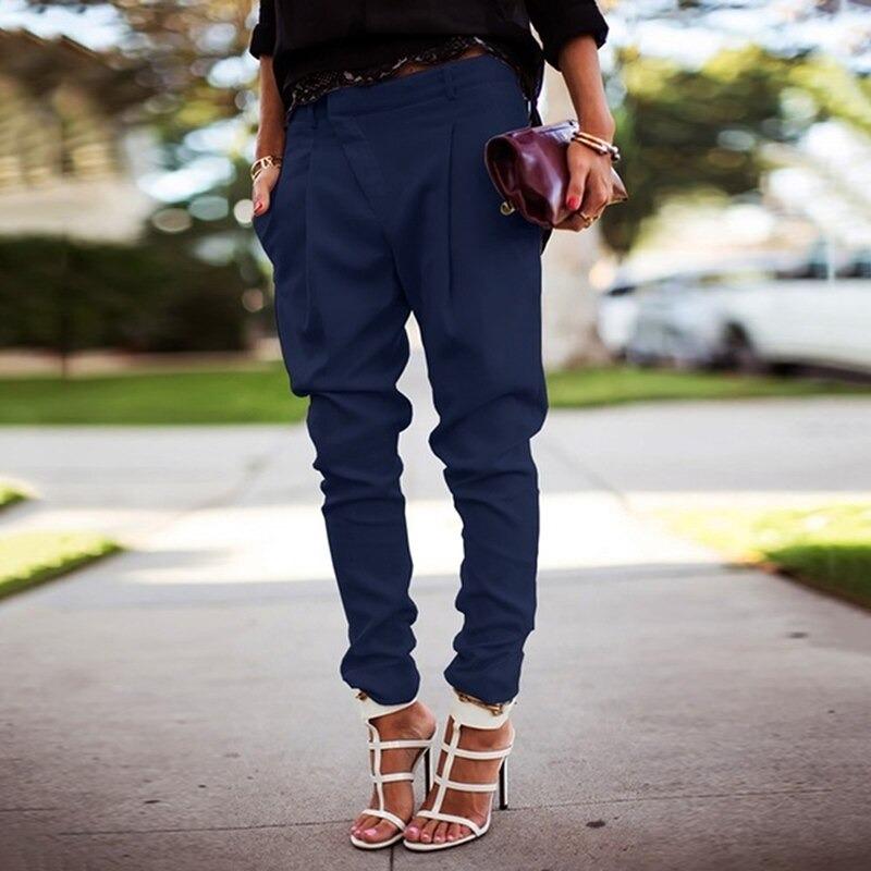 Damenhose Hohe Taille Stilvoll Mit Gürtel