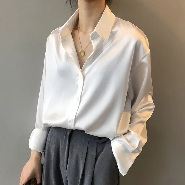 Damen Bluse Klassisch Mit Knöpfen Elegantes Design