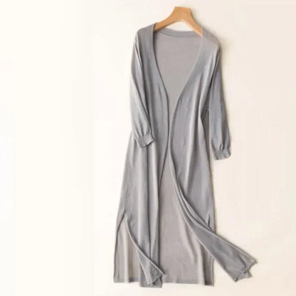 Damen Strickjacke Lang Leicht Elegant