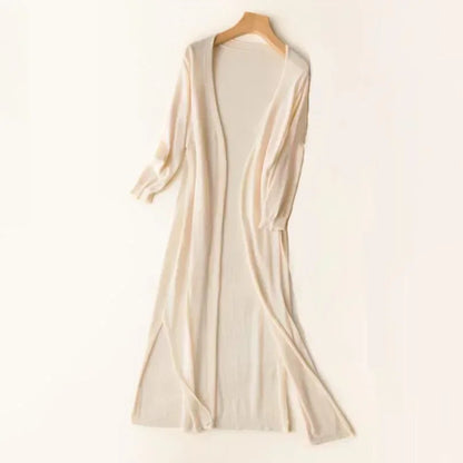 Damen Strickjacke Lang Leicht Elegant