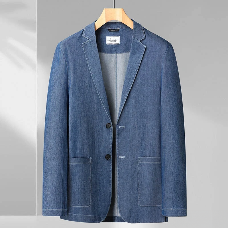Herren Slimfit Blazer Denim Modern - Norvielle