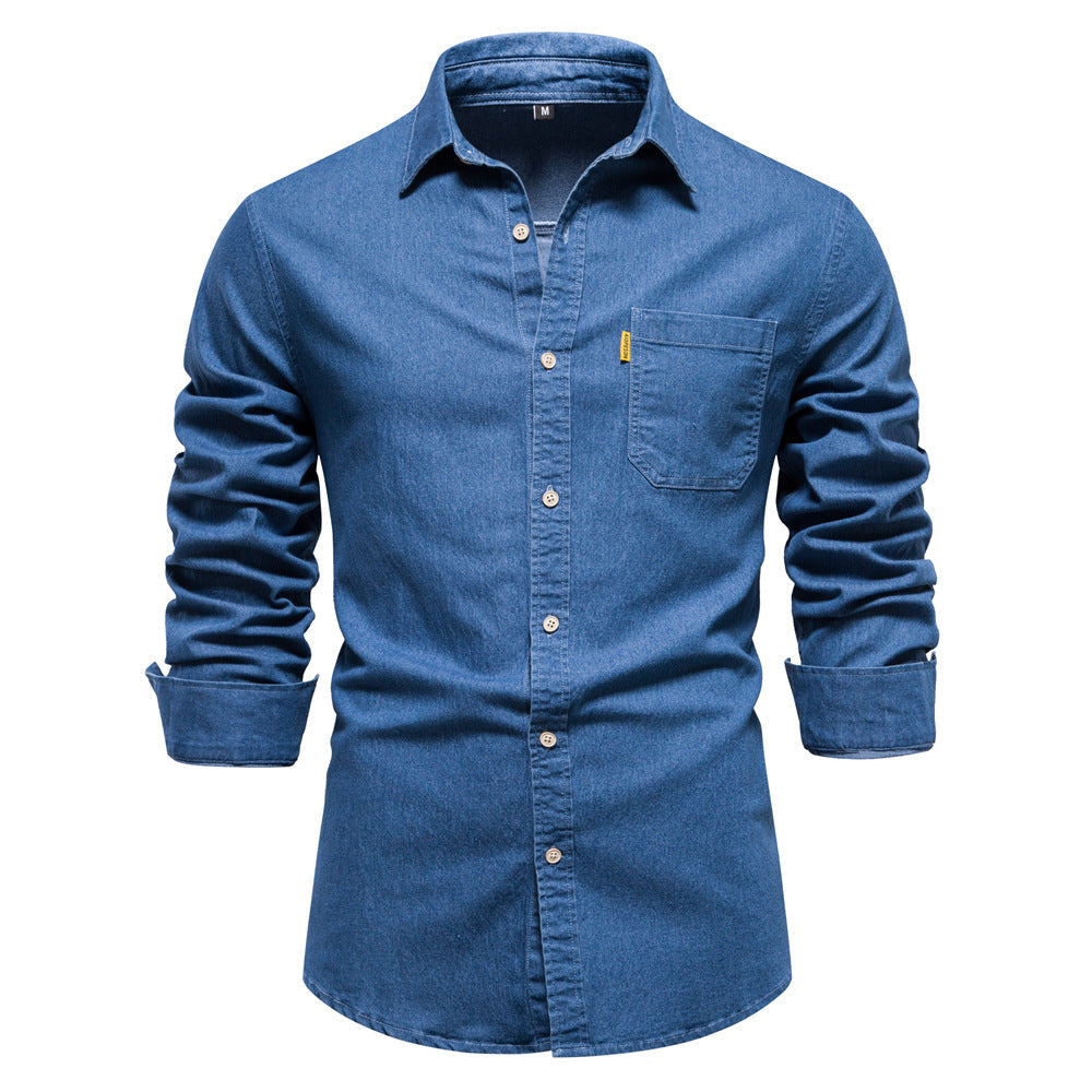 Isak Denim Hemd Slimfit Blau - Norvielle