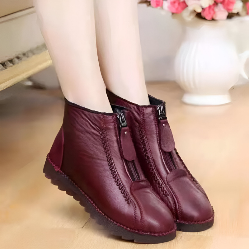 Orthopädische Schuhe Damen Komfortabel Leder Braun