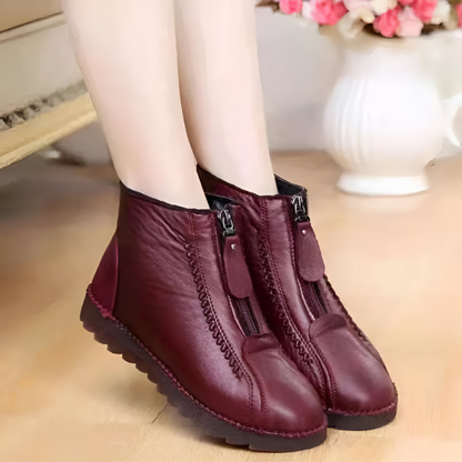 Orthopädische Schuhe Damen Komfortabel Leder Braun