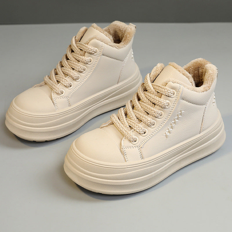 Damen High- Sneaker Warmfleece Rutschfest