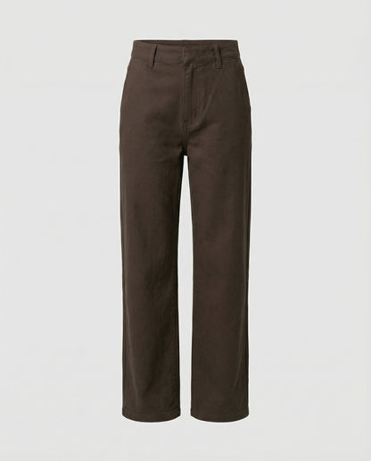 Damen Cordhose Braun Weite Bein Warm