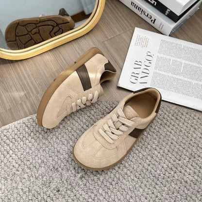 Damen Sneaker Veloursleder Bequem