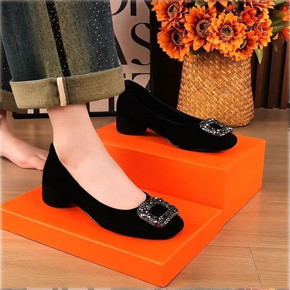 Damen Ballerinas Mit Schmuckapplikation Elegante Glitzer Schuhe - Norvielle