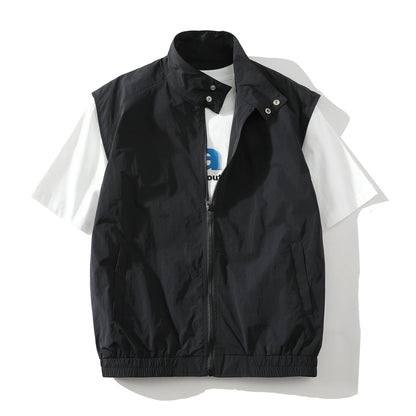 Herren Ärmellose Jacke Sportlich Trendy