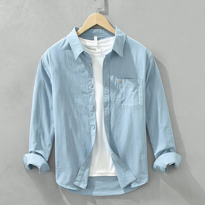 Herren Baumwollhemd Bequem Modern
