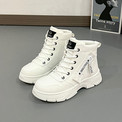 Damen Hochsneaker Atmungsaktives Material Gummisohle