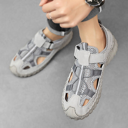 Damen Freizeitsandalen Atmungsaktives Leder Rutschfeste Sohle