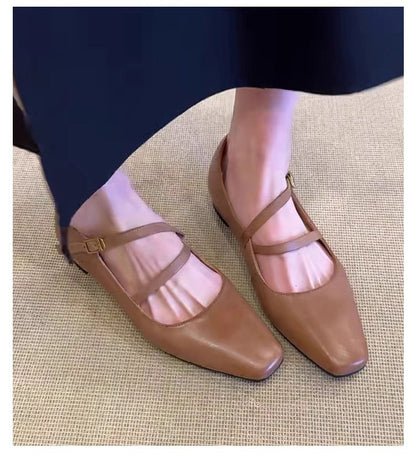 Damen Slingback Schuhe mit Schnalle Komfort
