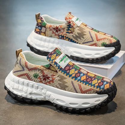 Damen Sneaker Ethno Muster Bequem