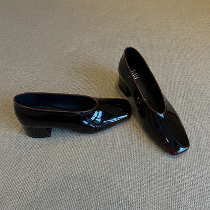 Damen Hochhackige Pumps Glänzend Schmal