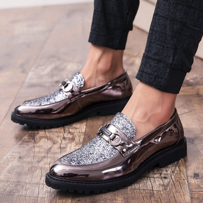 Damen Mokassins Glitzer Schuhe Elegant