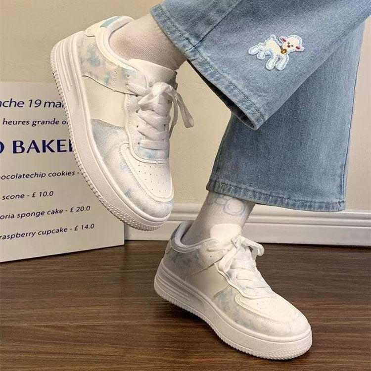 Damen Sneaker Weichsohle Komfort Farbenfroh
