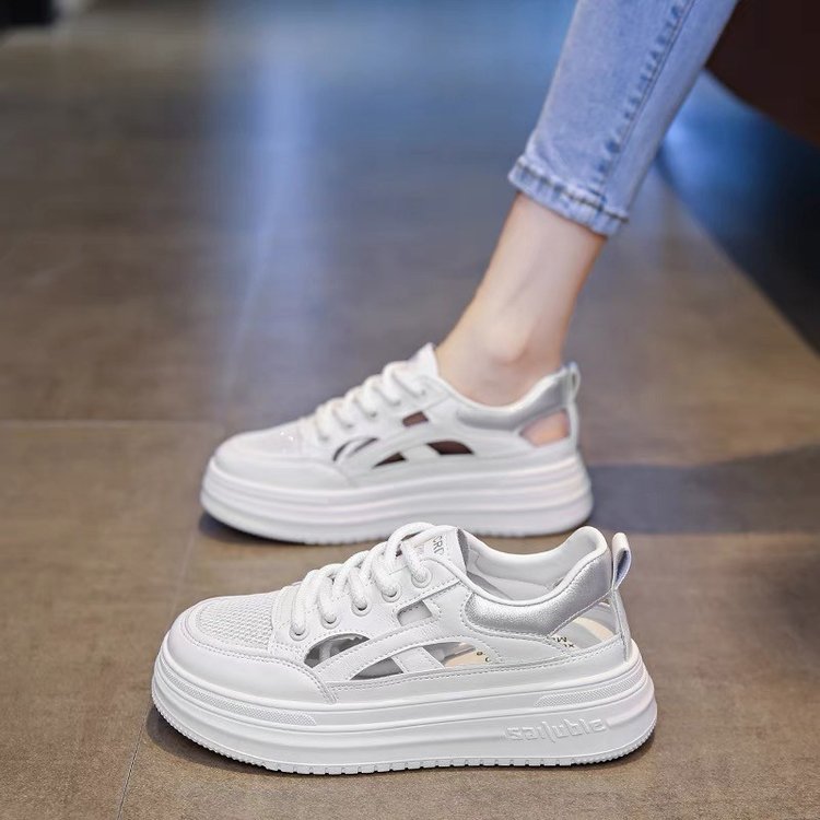 Damen Plattform Sneaker Atmungsaktives Mesh Hoch - Norvielle