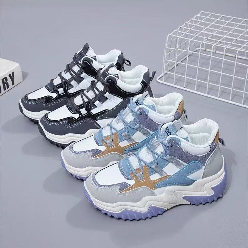 Damen Chunky Sneaker Sportlich Trendschuhe