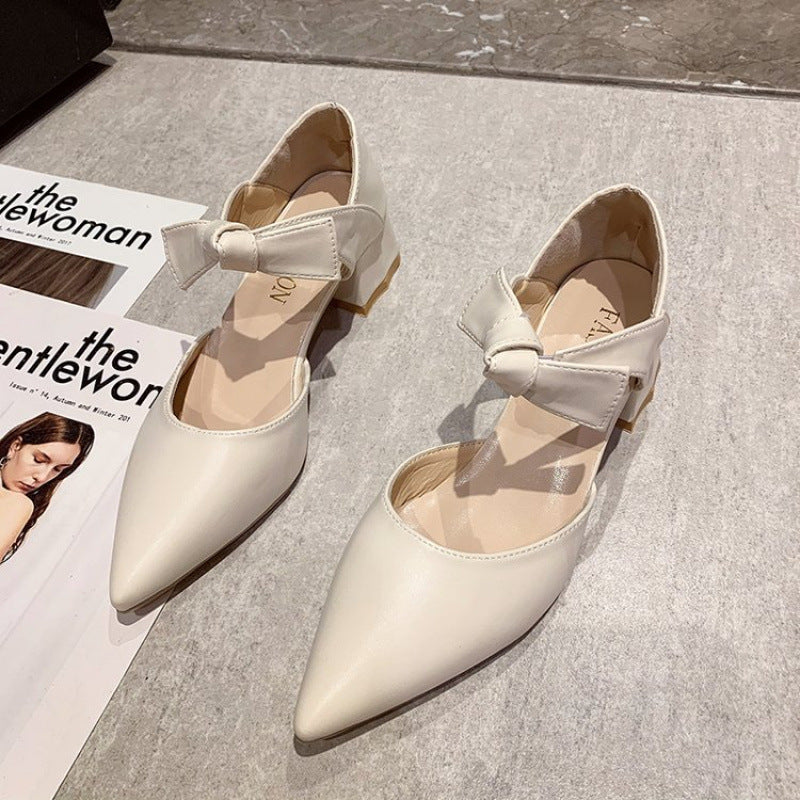 Damen Slingpumps Hochhackig mit Schleife