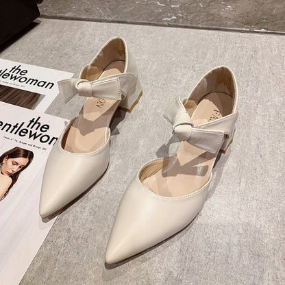 Damen Slingpumps Hochhackig mit Schleife