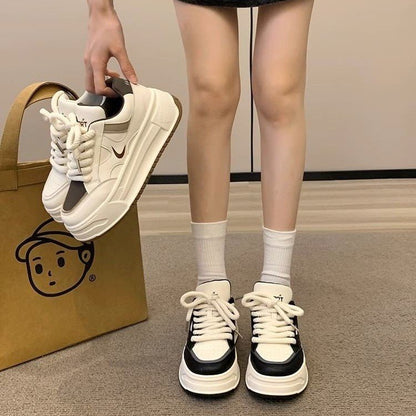 Damen Plattform Sneaker Hoch Modisch