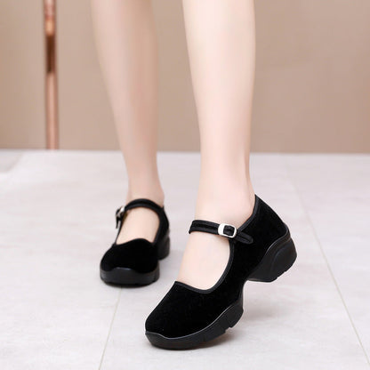 Damen Komfortschuhe Mary Jane Elegantes Leder