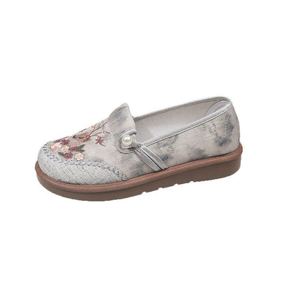 Damen Hausschuhe Blumenmuster Elastisch Warm