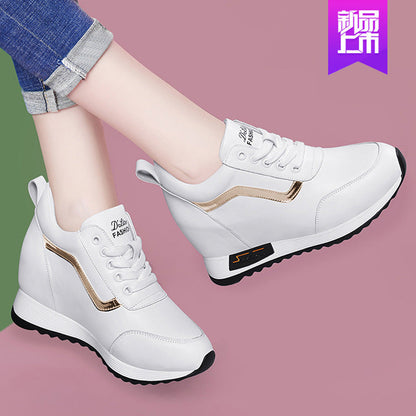Damen Sneaker Plateau Sohle Hoch Modisch - Norvielle