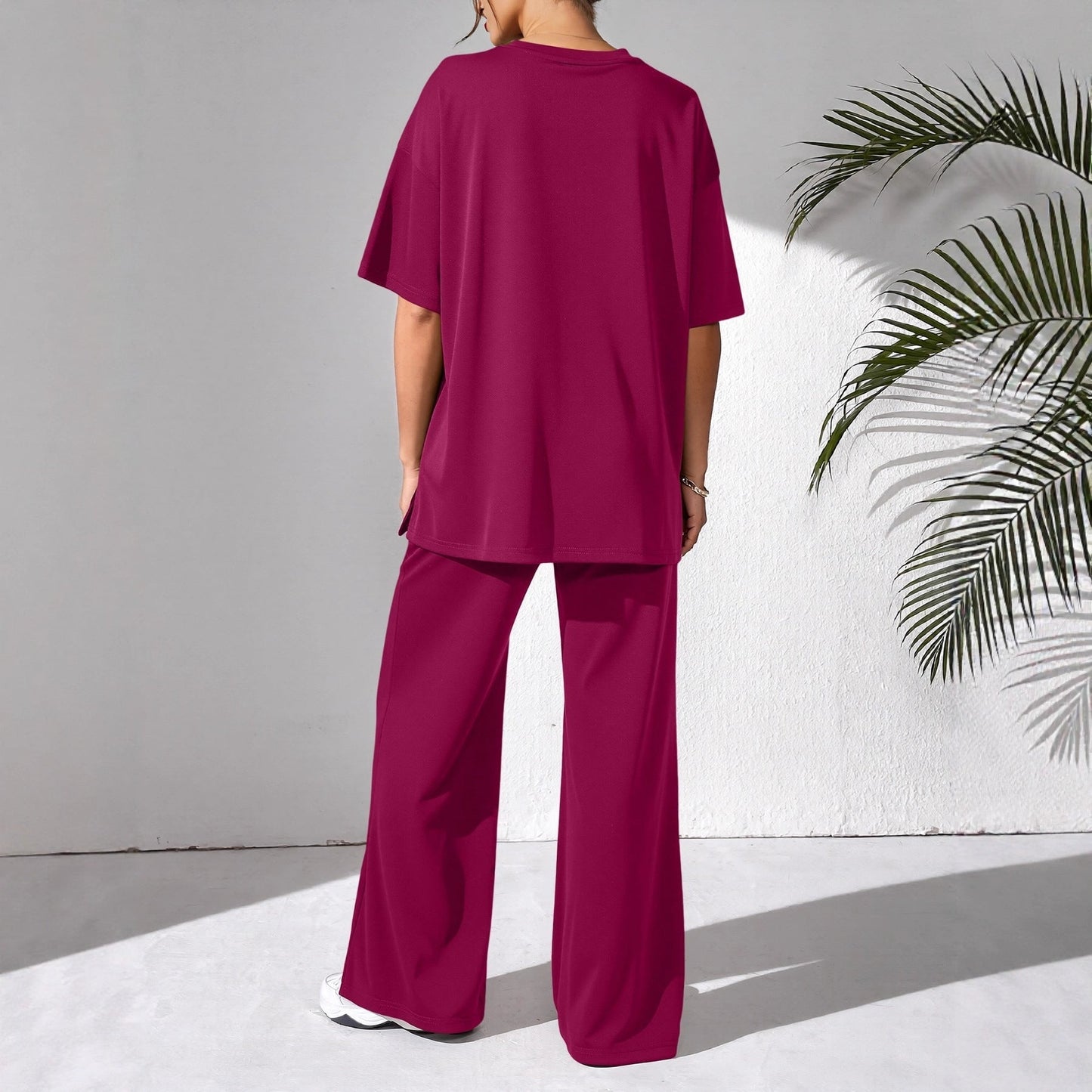 Damen Freizeit-Set Bequemes Weites Oberteil