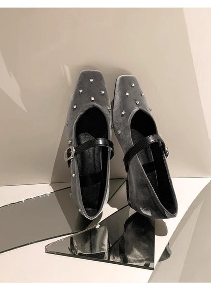 Damen Ballerinas Strass Schuhe Modern Glitzer