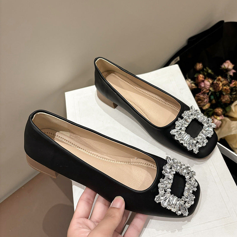 Damen Ballerinas Glitzer Schmuck Detail Elegantes Design