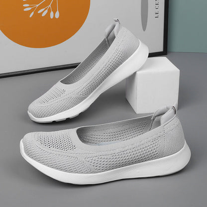 Damen Slip-On Schuhe Atmungsaktives Material Komfort