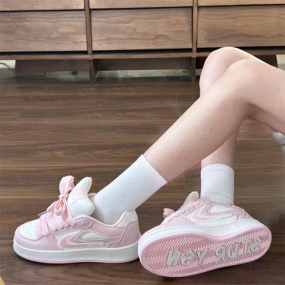 Damen Sneaker Sportlich Bunt Schnürsenkel