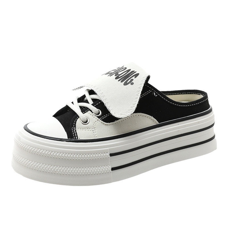 Damen Plateau Sneaker Abnehmbarer Riemen