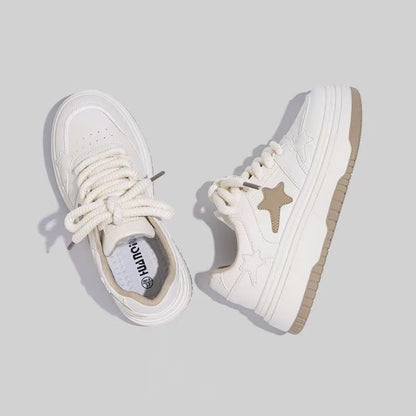 Damen Chunky Sneaker Sternen Muster