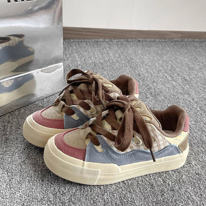Damen Sneaker Kuhmuster Bequem