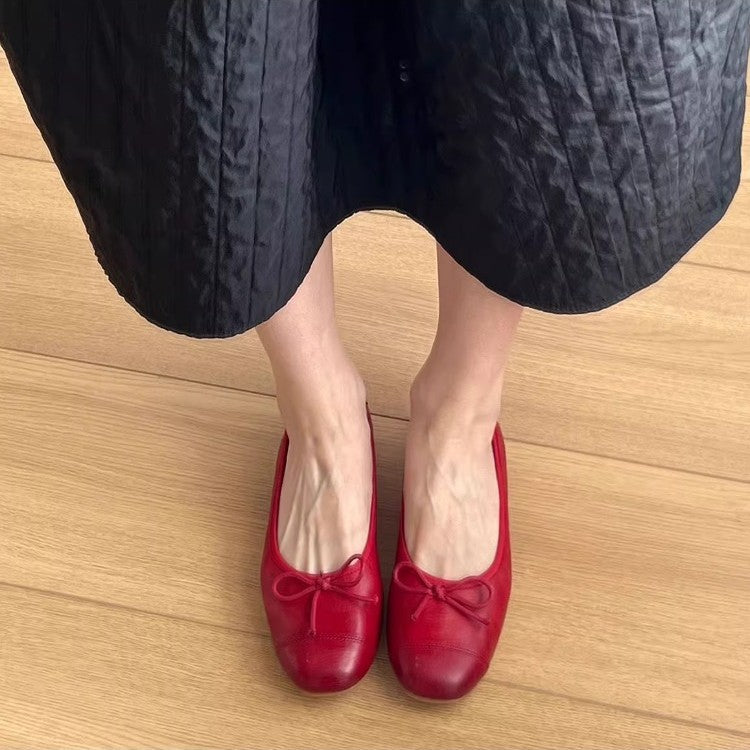 Damen Ballerinas Elegant Schleifen-Design Bequem