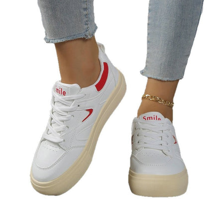 Damen Plateau Sneaker Hoch Sohle