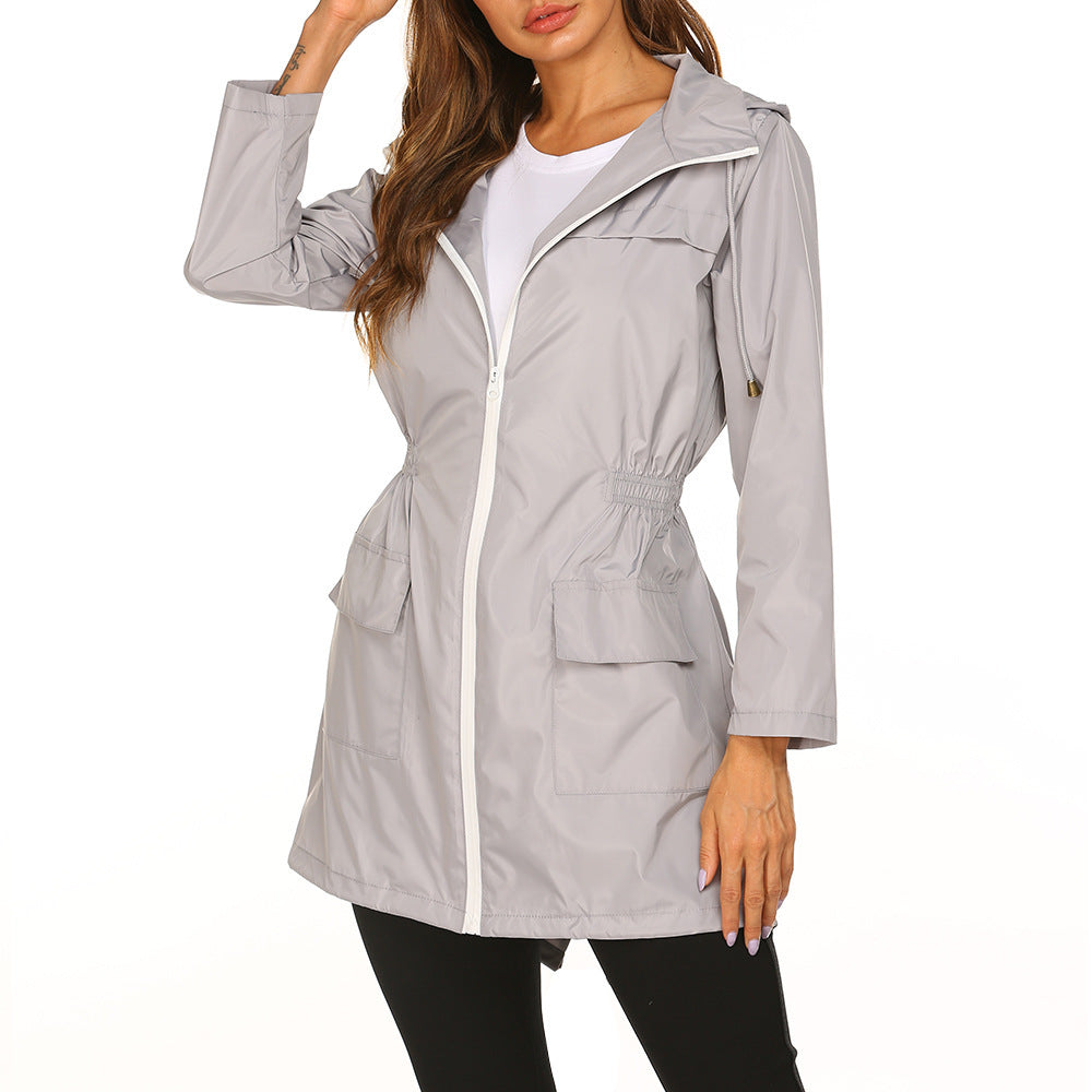 Damen Freizeitjacke Praktisch Verstellbar Große Taschen