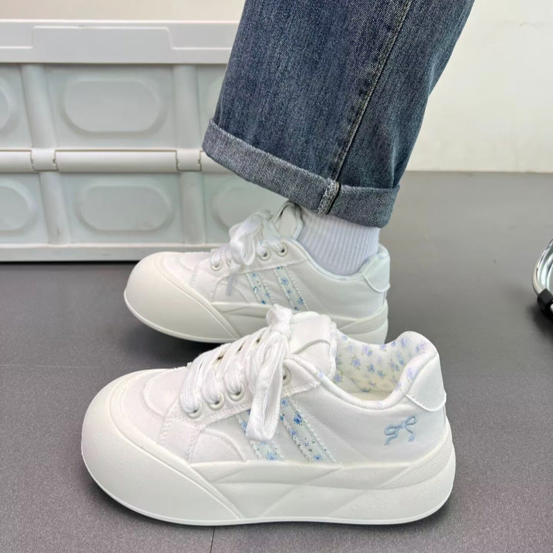 Damen Sneaker Blumenmuster Stabiler Sohle