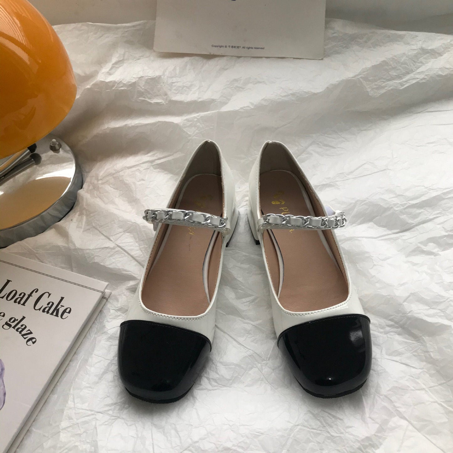 Damen Mary Jane Schuhe Metallic Elegantes Design