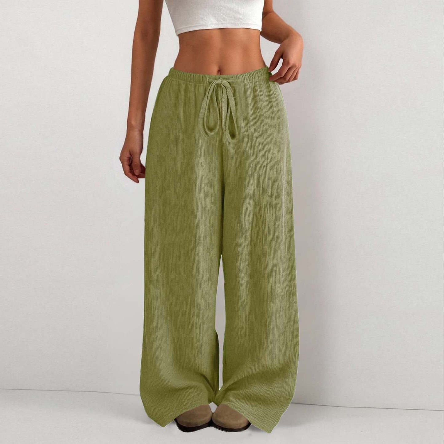 Damen Sommerhose Leicht Elastisch Mit Gummizug