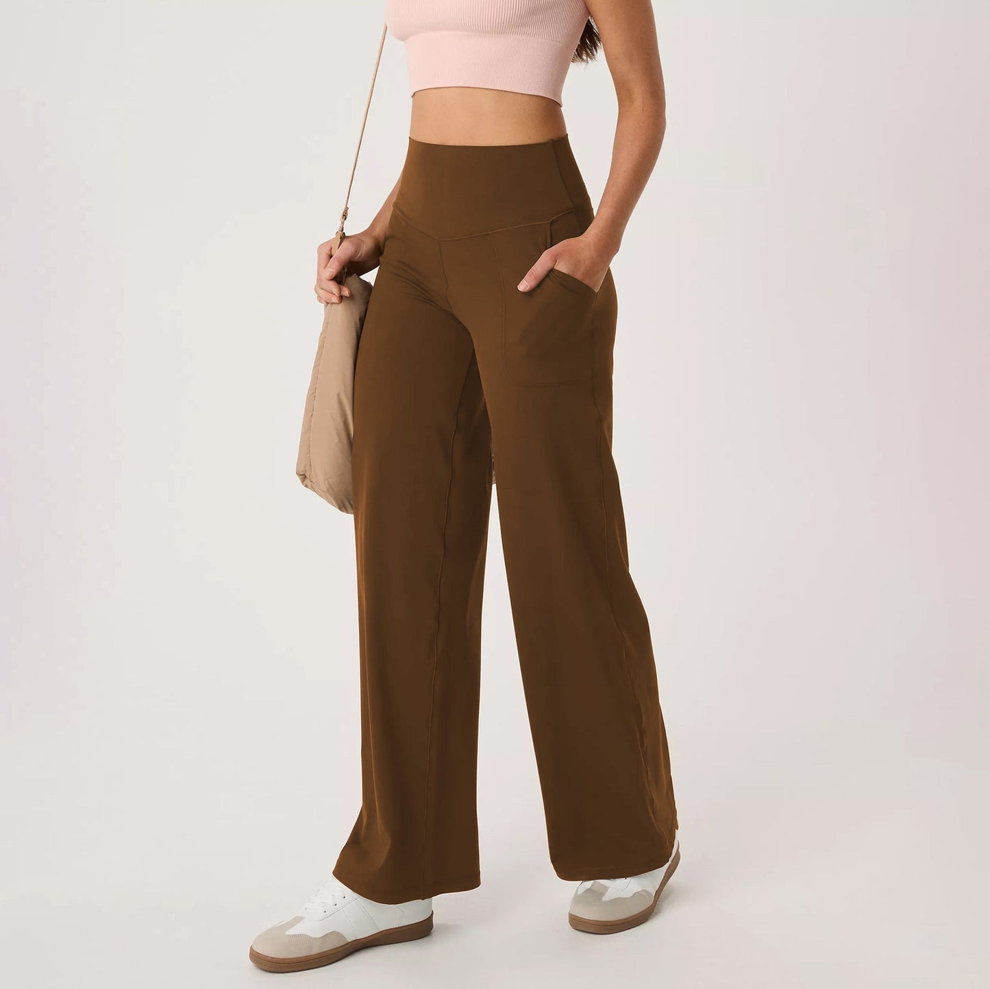 Damen Palazzo-Hose Komfortschnitt Sportlich Hochwertig