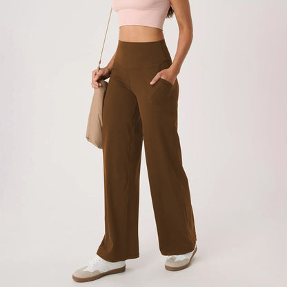 Damen Palazzo-Hose Komfortschnitt Sportlich Hochwertig